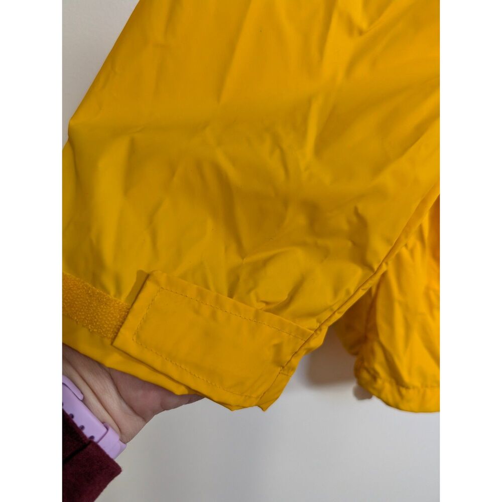 Lands' End Men's XL Yellow Rain Jacket Hooded Waterproof Windbreaker Utility - Picture 5 of 14
